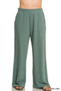 Zenana Cotton Slub Pants