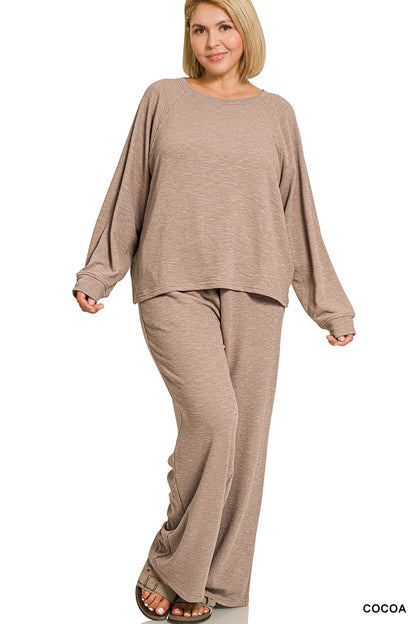 Zenana Slub Long Sleeve Top Shirt
