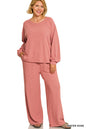 Zenana Cotton Slub Pants