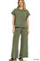 Zenana Washed Slub Long Pants 3472