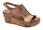 Washed Bronze Metallic Wedge Carley Shoes