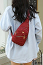 Quilted Multi Pocket Crossbody Sling Bag