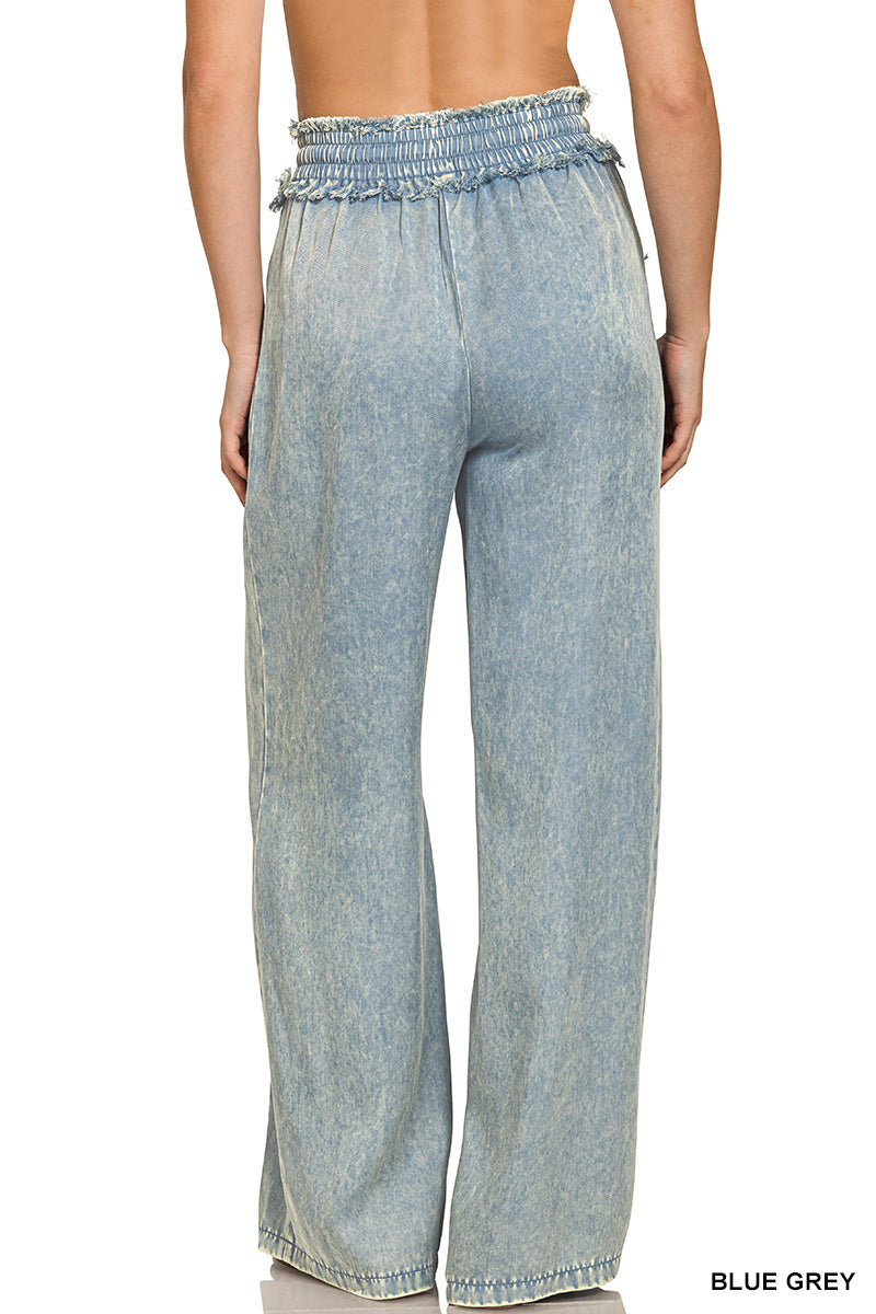 🌿 Washed Tencel Drawstring Pants