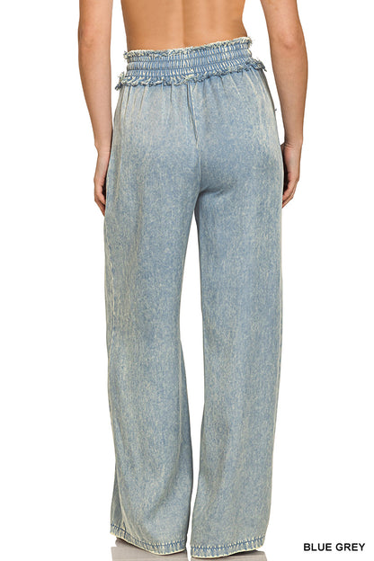 🌿 Washed Tencel Drawstring Pants