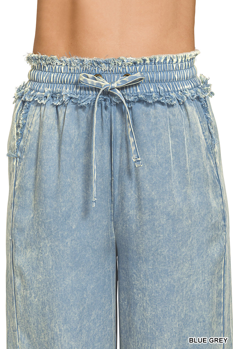 🌿 Washed Tencel Drawstring Pants