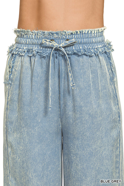 🌿 Washed Tencel Drawstring Pants