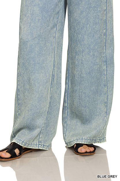 🌿 Washed Tencel Drawstring Pants
