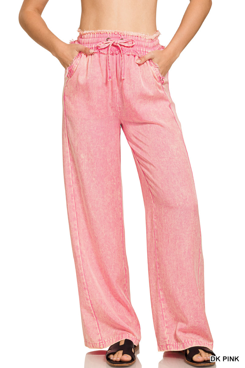 🌿 Washed Tencel Drawstring Pants