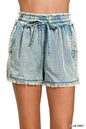 🌿 Tencel Mineral Washed Drawstring Shorts