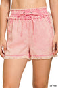 🌿 Tencel Mineral Washed Drawstring Shorts