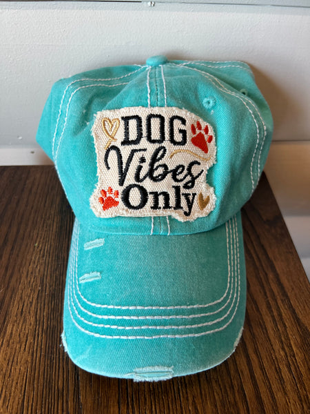 1018 Hat-Teal, Dog Vibes Only