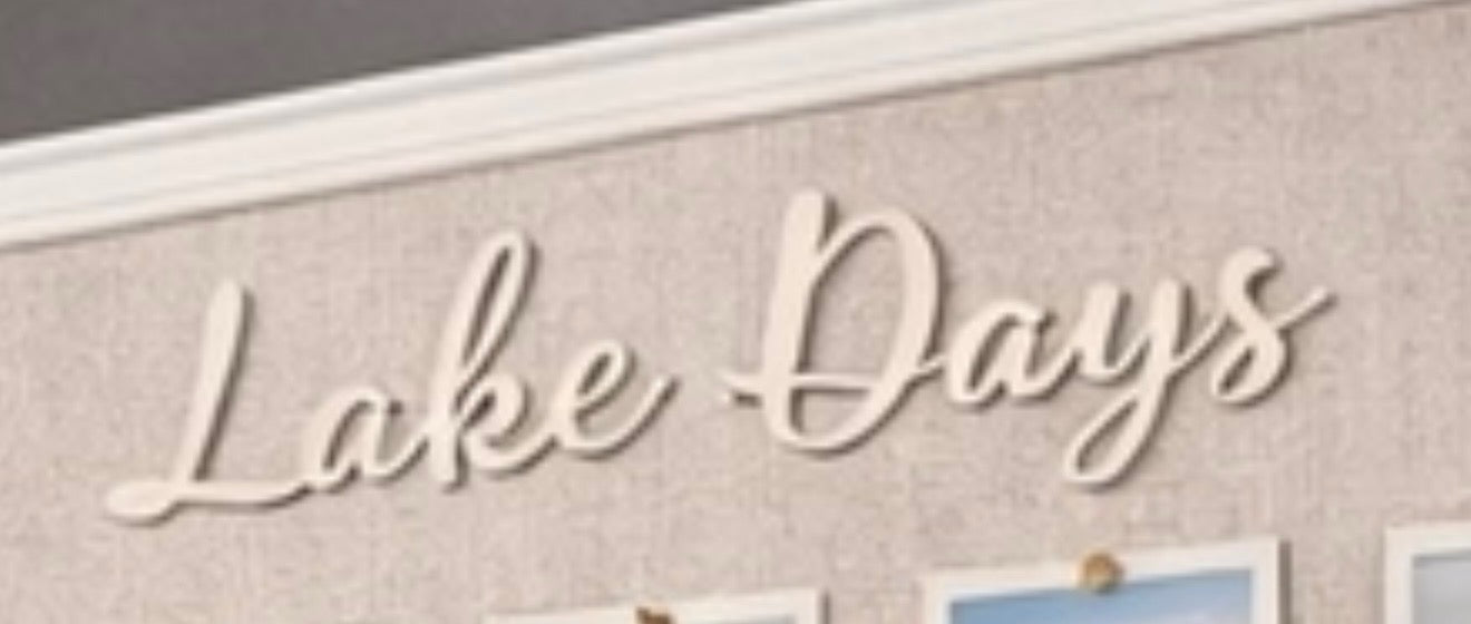Lake Days Cutout 5"x24" wide - light cream