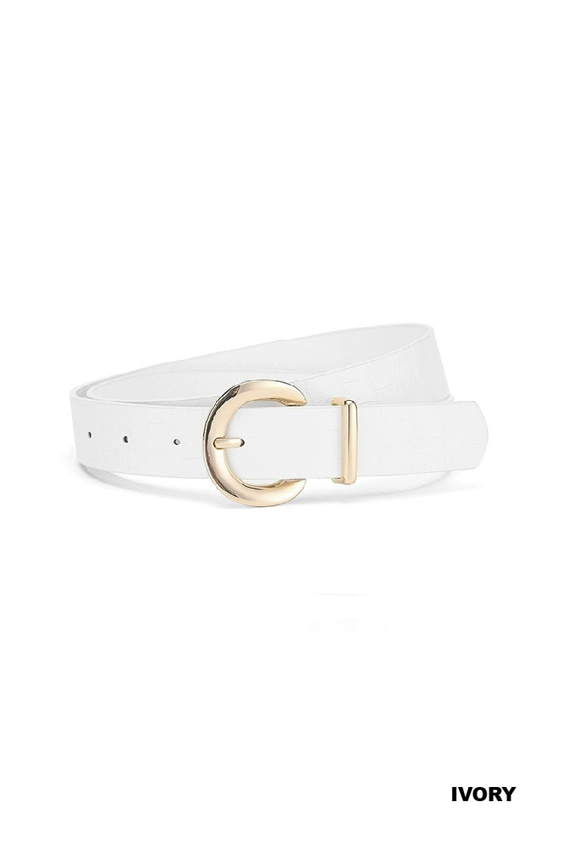 Zenana Gold Pin Buckle Fashion Belt U-436