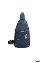 Quilted Multi Pocket Crossbody Sling Bag