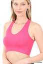 Ribbed Cropped Racerback Tank Top Zenana