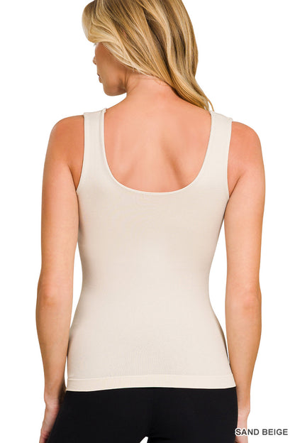 Zenana Seamless Tank Top with Built-In Bra