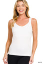 Zenana Seamless Tank Top with Built-In Bra