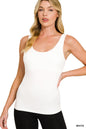 Zenana Seamless Tank Top with Built-In Bra 6384