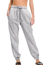 Acid Wash fleece Sweatpants with pockets Zenana