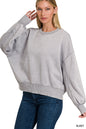 Acid wash Fleece Oversized Pullover Sweatshirt Zenana