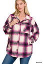 Oversized Yarn Dyed Plaid Longline Shacket with Pockets