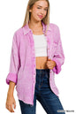 Washed Double Gauze Button-Down Shirt