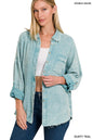Washed Double Gauze Button-Down Shirt