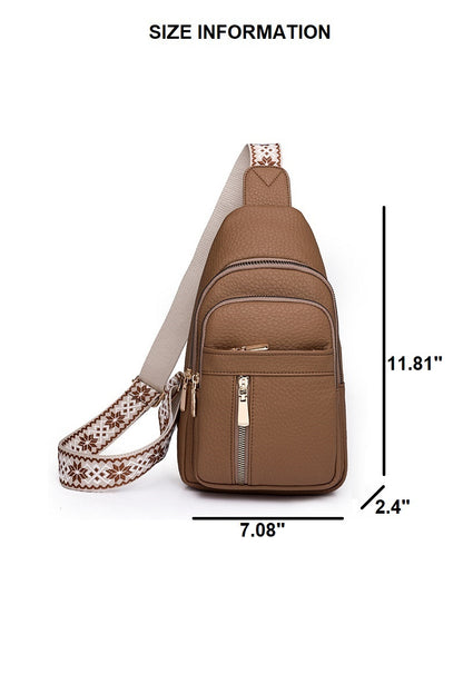 Vegan Crossbody Sling Chest Pack Bag