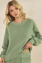 Relaxed Ribbed Corduroy Long Sleeve Shirt Sweatshirt