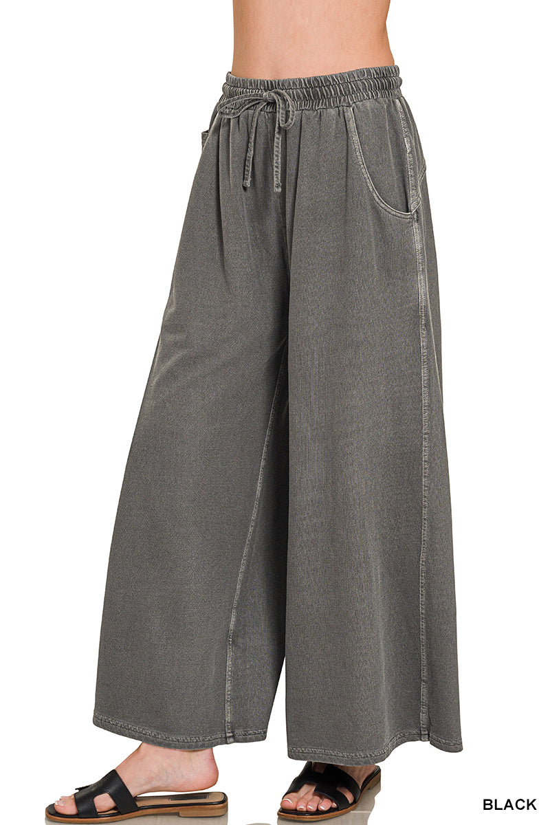 French terry pigment dye & enzyme wash sweatpants