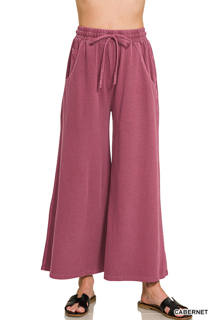 French terry pigment dye & enzyme wash sweatpants