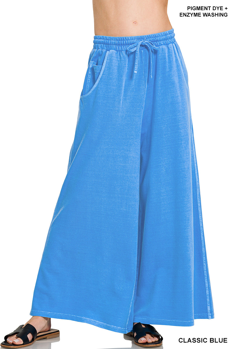 French terry pigment dye & enzyme wash sweatpants