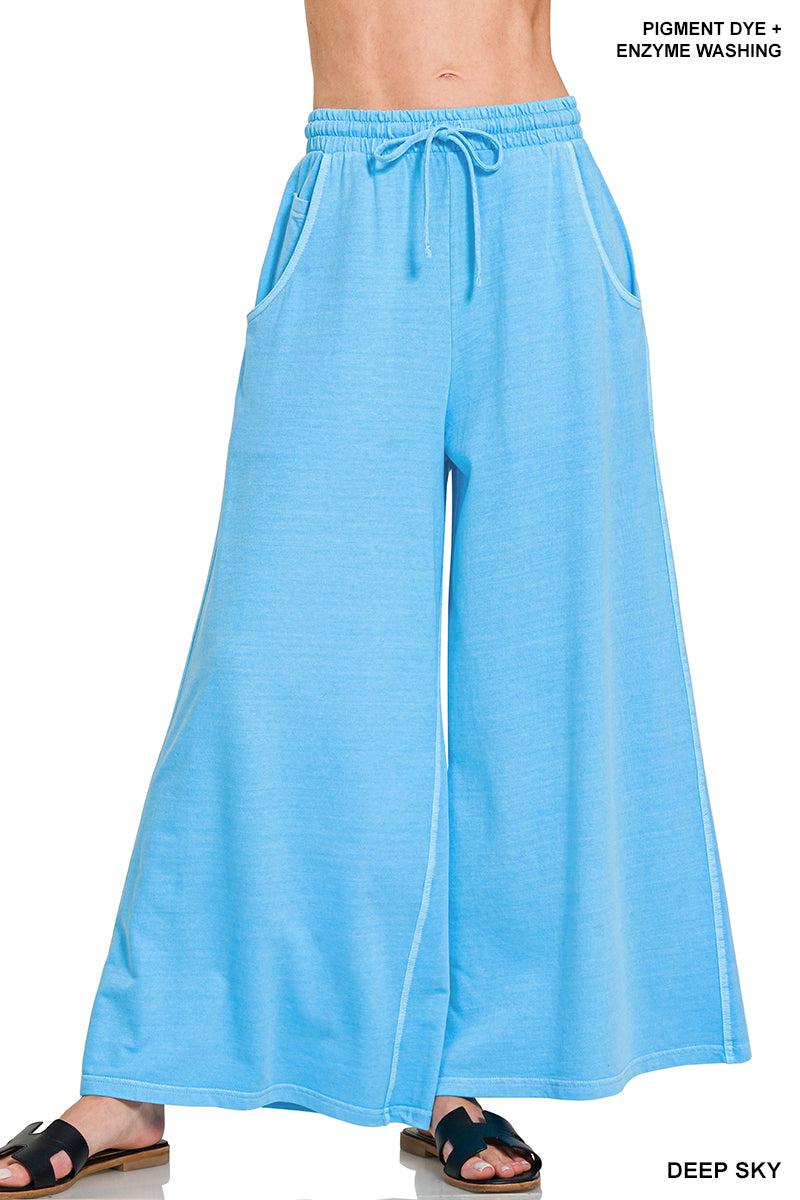 French terry pigment dye & enzyme wash sweatpants