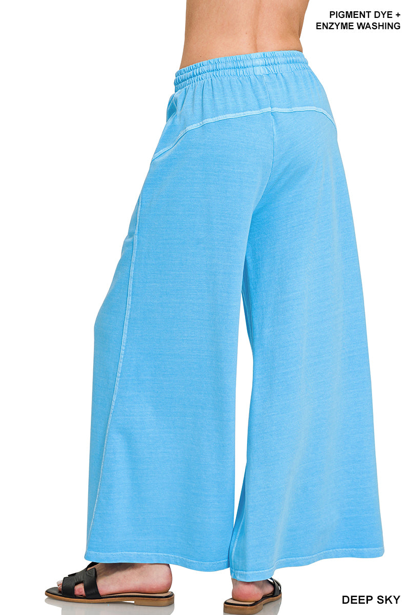 French terry pigment dye & enzyme wash sweatpants