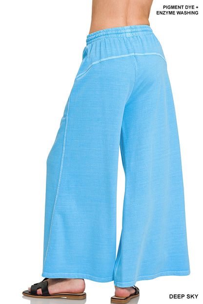 French terry pigment dye & enzyme wash sweatpants