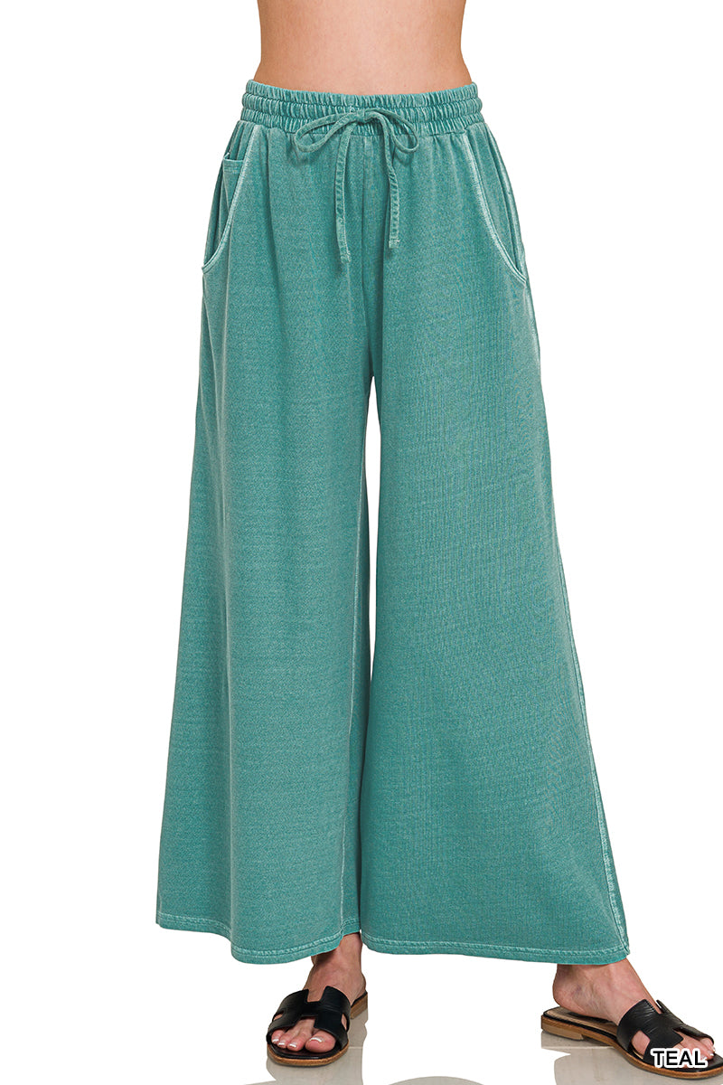 French terry pigment dye & enzyme wash sweatpants