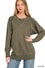 Pigment Dyed French Terry w Pockets Sweatshirt Zenana