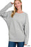 Pigment Dyed French Terry Pullover with Pockets Sweatshirt Zenana