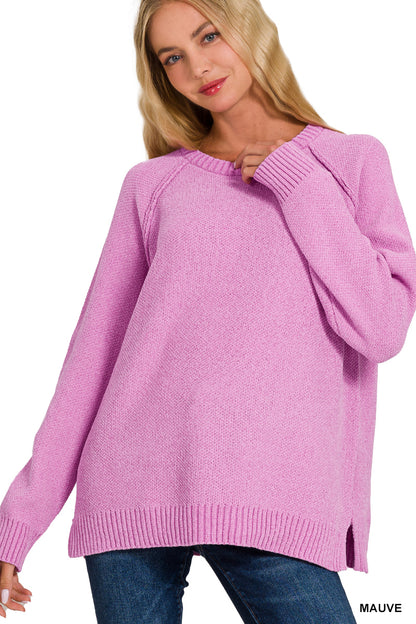 Zenana Raglan Chenille Sweater