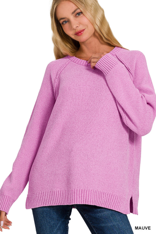 Zenana Raglan Chenille Sweater