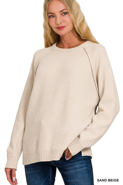 Zenana Raglan Chenille Sweater