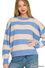 Zenana Striped Drop Shoulder Sweater 2774