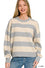 Zenana Striped Drop Shoulder Sweater 2774