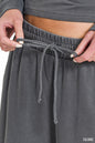 Zenana Washed French Terry Pants