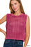 Zenana Fishnet Sweater Vest