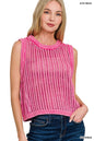 Zenana Fishnet Sweater Vest