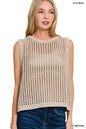 Zenana Fishnet Sweater Vest
