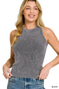 Zenana Washed Ribbed Sweater Tank Top