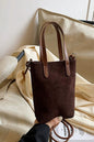 Zenana Retro Suede Crossbody Mini Bucket Tote Bag