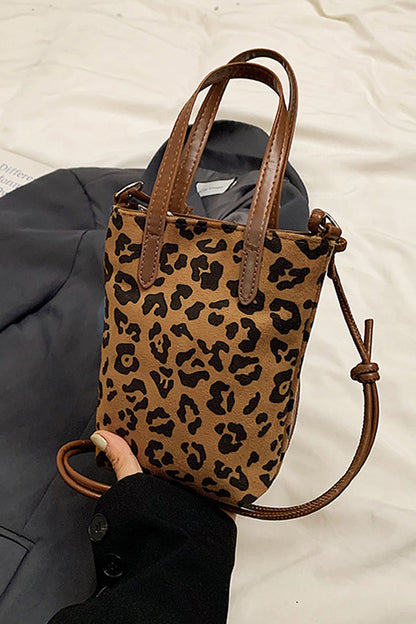 Zenana Retro Suede Crossbody Mini Bucket Tote Bag
